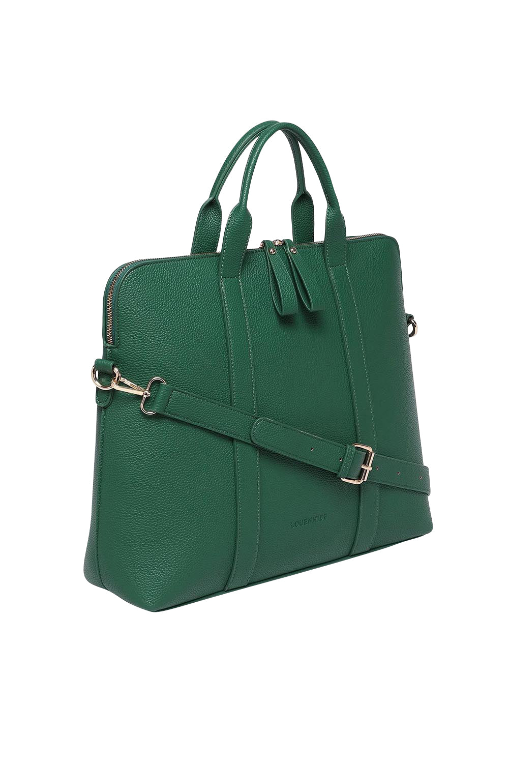 Product shot of the Rhodes Laptop Bag in colour Green (Green), detail