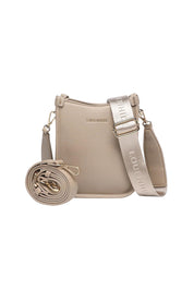 Product shot of the Parker Phone Crossbody Bag - Stone in colour Stone, from the front