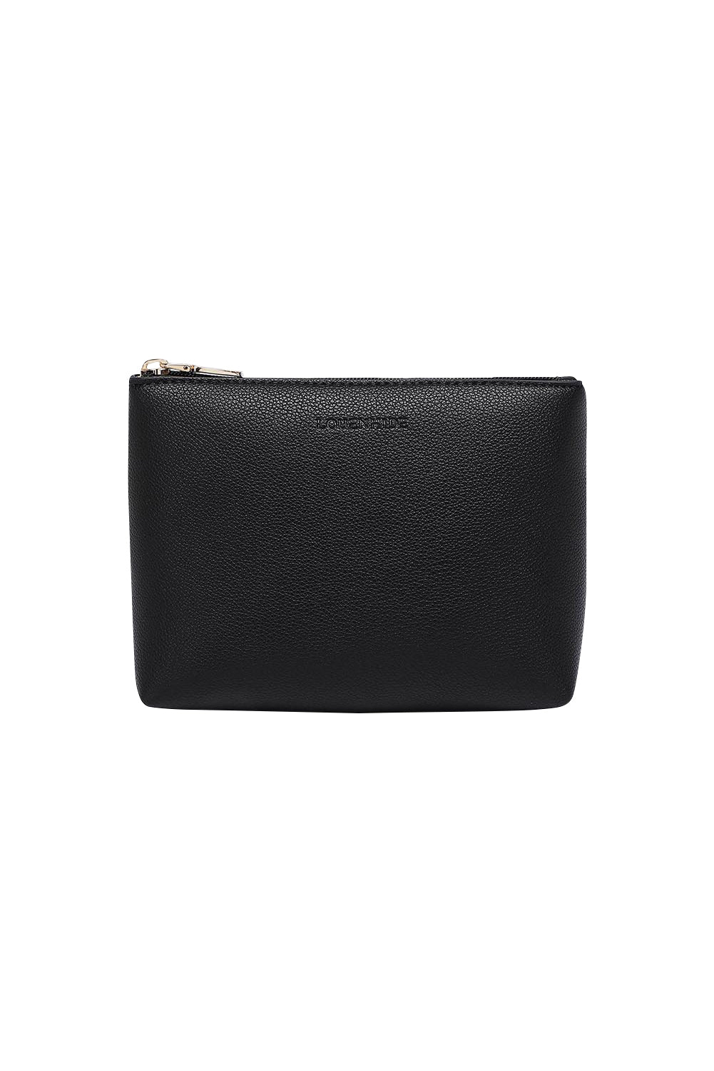 Product shot of The Everyday Pouch in colour Black (Black), from the front