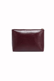 Product shot of The Everyday Pouch in colour Burgundy (Red), from the back