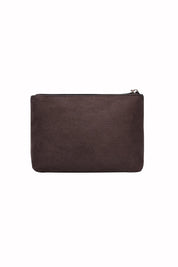 Product shot of The Everyday Pouch in colour Chocsuede, from the back