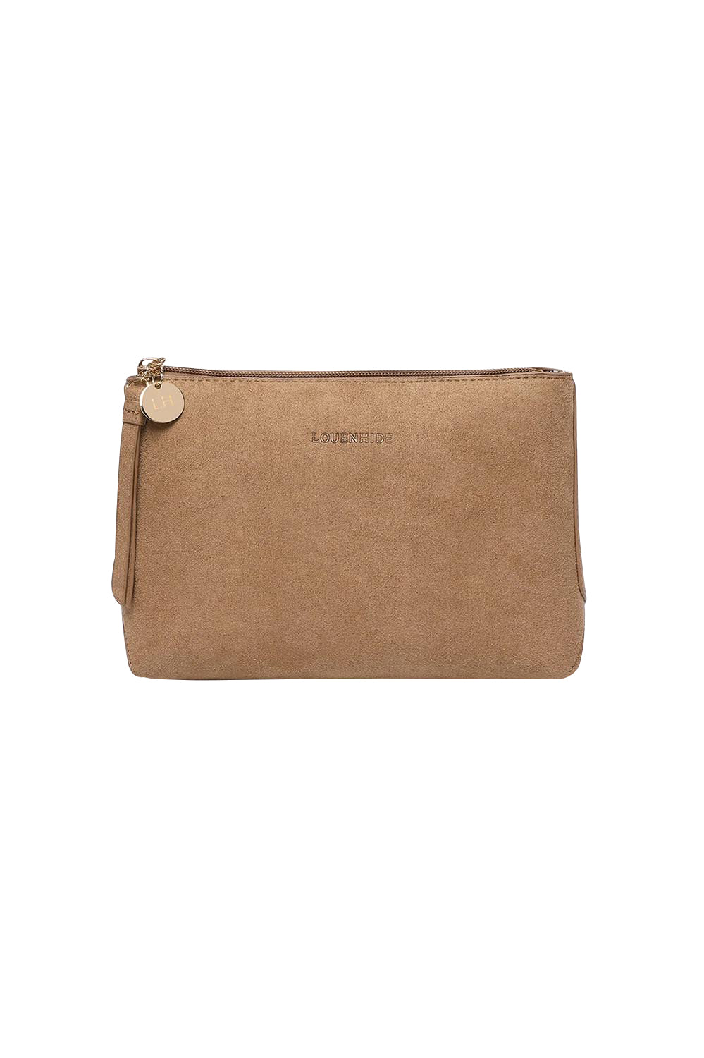 Product shot of The Everyday Pouch in colour Honeysuede, from the front