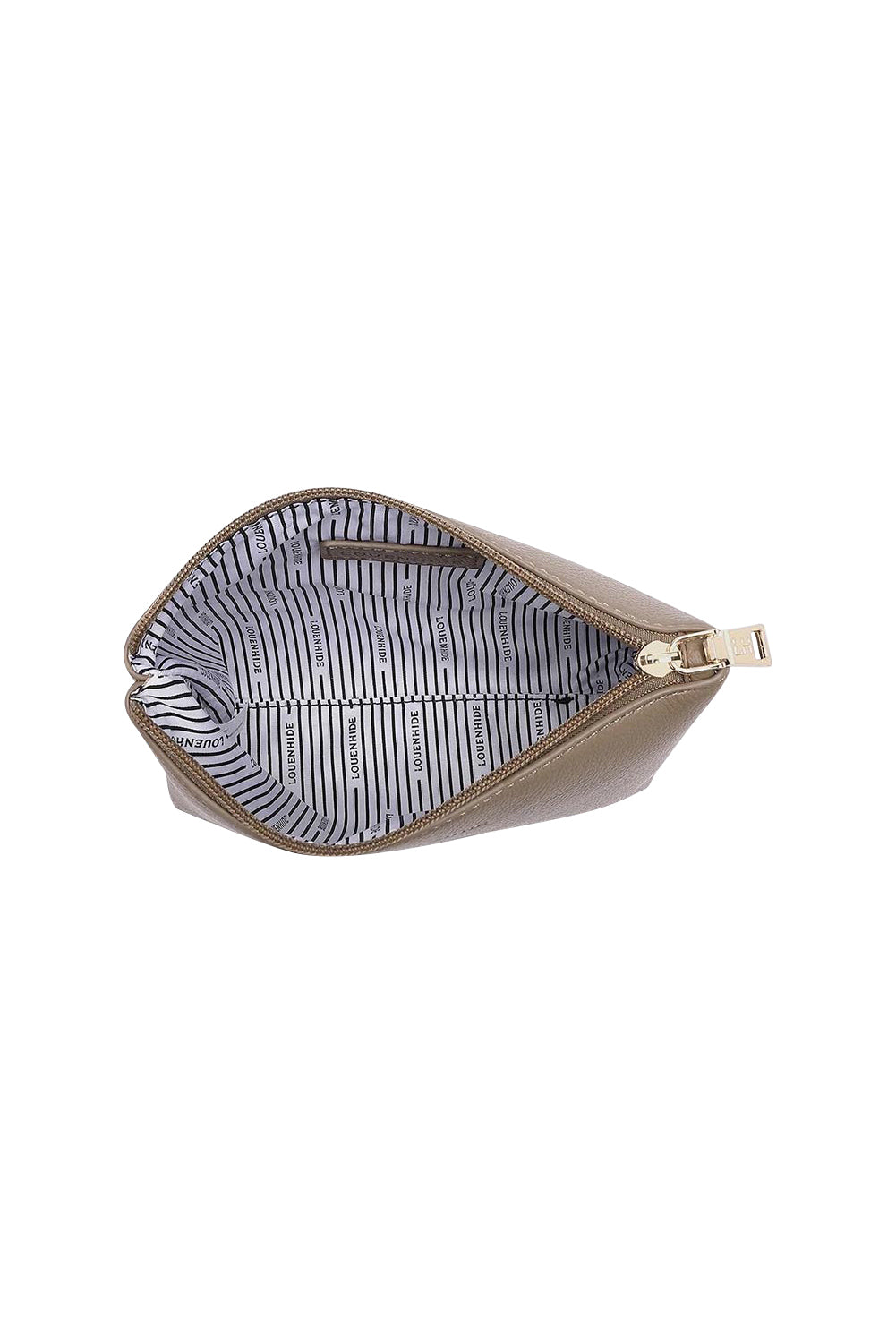 Product shot of The Everyday Pouch in colour Mocha, detail
