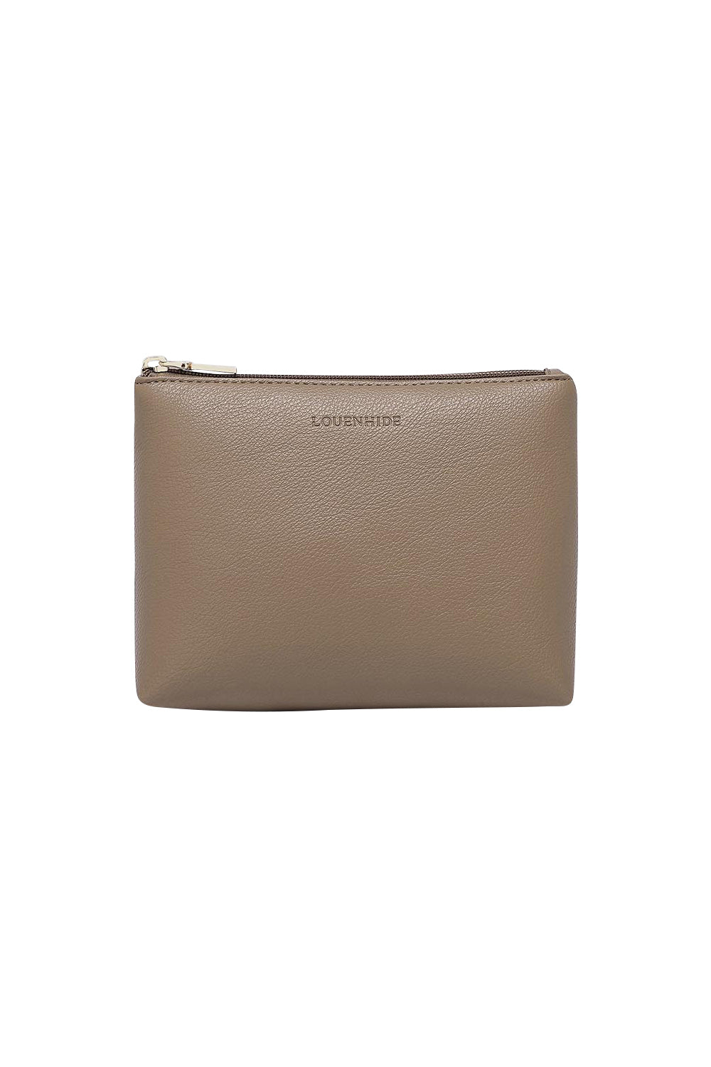 Product shot of The Everyday Pouch in colour Mocha, from the front