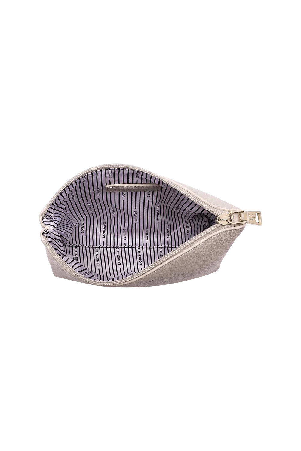 Product shot of The Everyday Pouch in colour Oat, detail