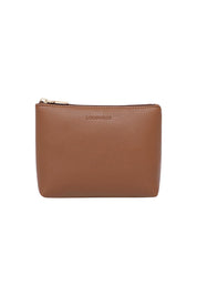 Product shot of The Everyday Pouch in colour Tan, from the front