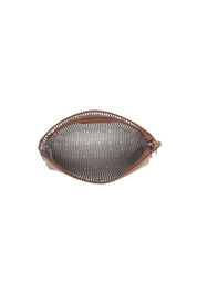 Product shot of the The Everyday Pouch - Toffee in colour Toffee, showing detail