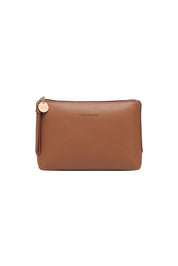 Product shot of the The Everyday Pouch - Toffee in colour Toffee, from the front