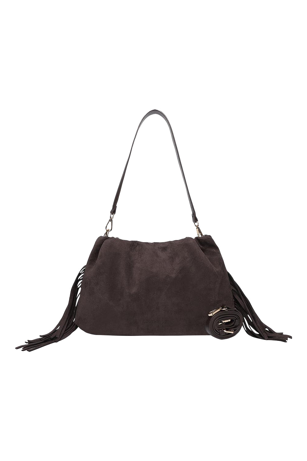 Product shot of the Reese Shoulder Bag in colour Chocolate, from the front
