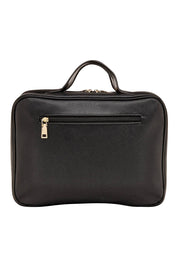 Product shot of the Emma Toiletries Bag in colour Black (Black), from the back