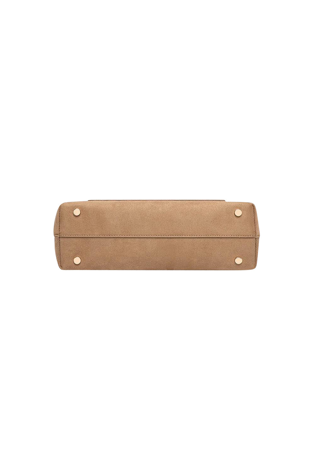 Product shot of the Arden Suedette Shoulder Bag in colour Honey, detail
