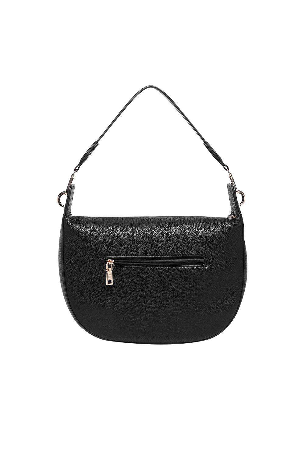 Product shot of the Georgina Shoulder Bag in colour Black (Black), from the back