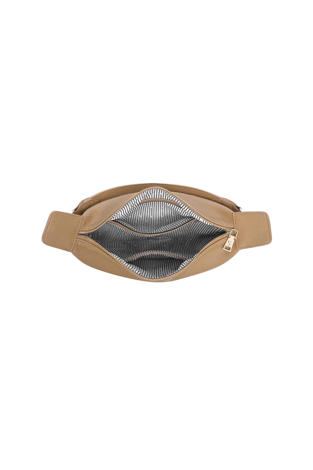 Product shot of the Georgina Shoulder Bag in colour Honey, detail