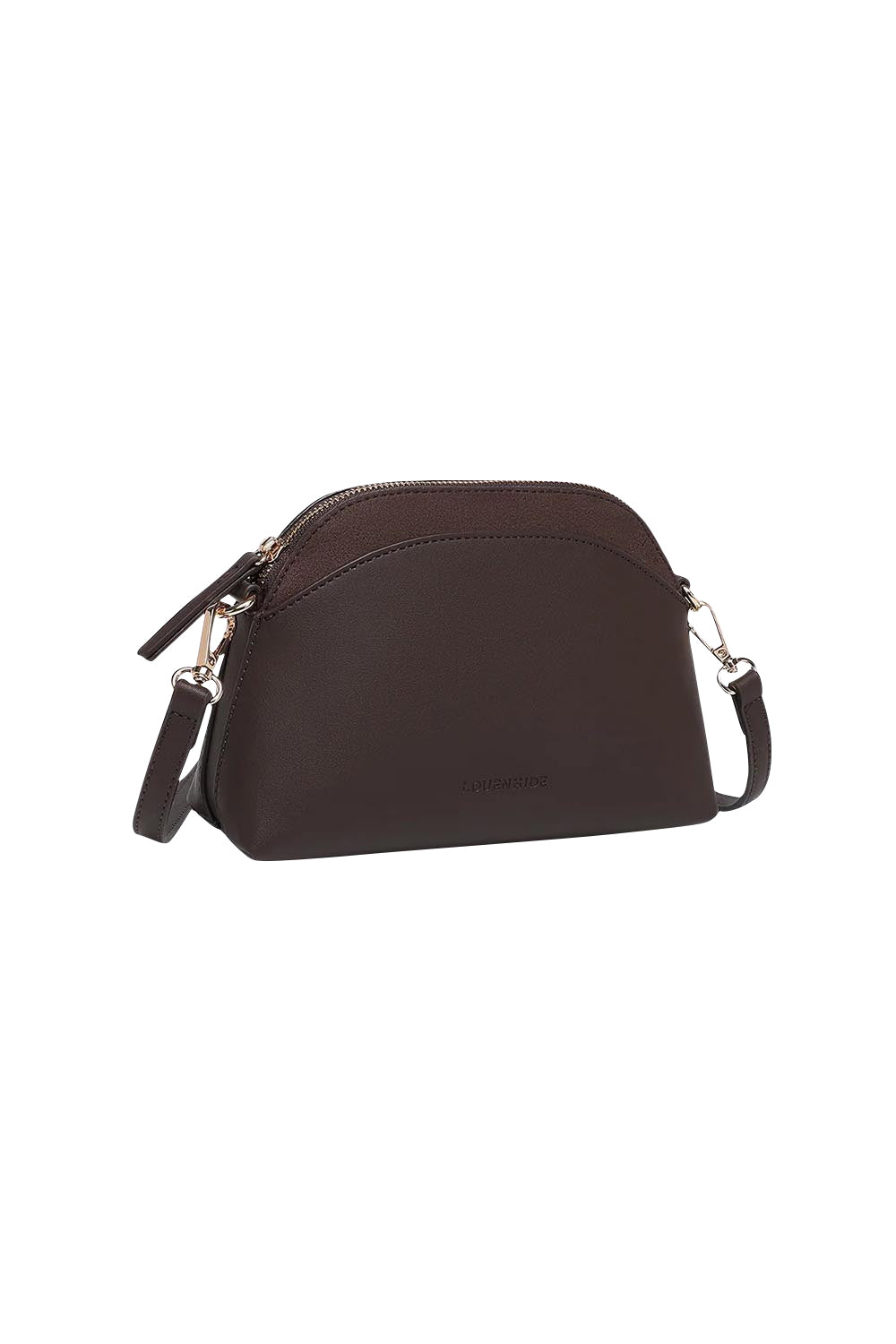 Product shot of the Alison Crossbody Handbag in colour Chocolate, detail