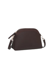 Product shot of the Alison Crossbody Handbag in colour Chocolate, detail