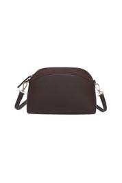 Product shot of the Alison Crossbody Handbag in colour Chocolate, detail