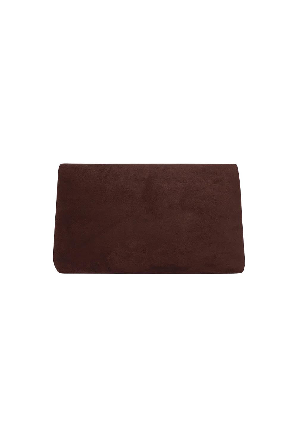 Luka Suedette Clutch – Chocolate