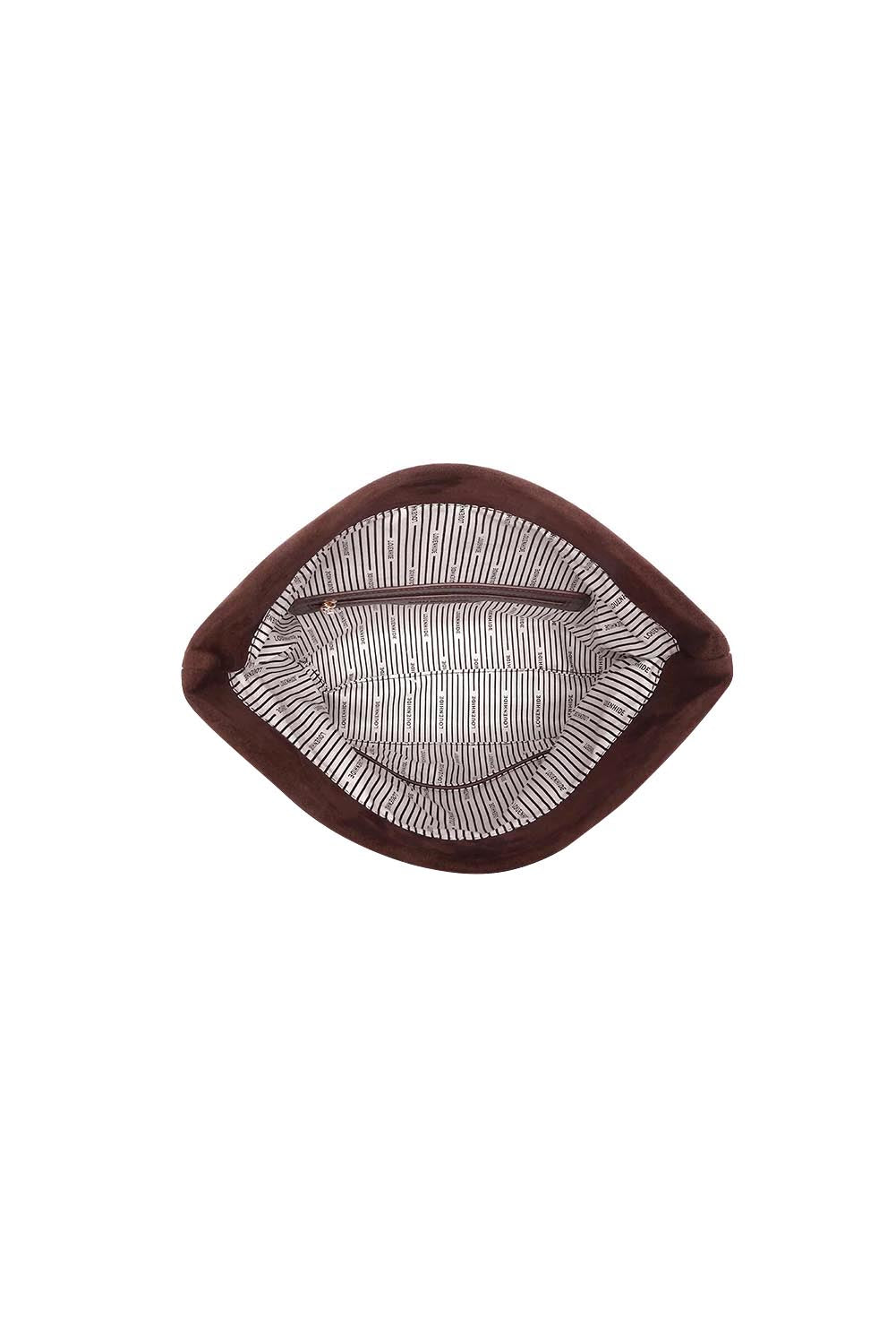 Luka Suedette Clutch – Chocolate
