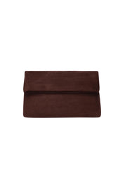 Luka Suedette Clutch – Chocolate