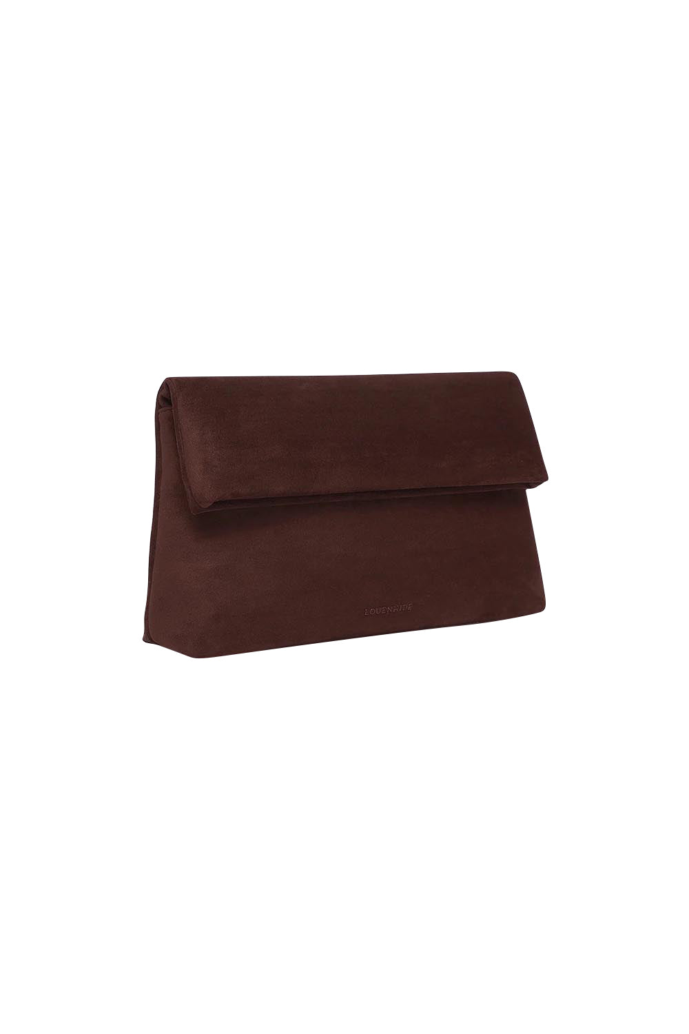 Luka Suedette Clutch – Chocolate