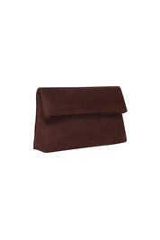 Luka Suedette Clutch – Chocolate