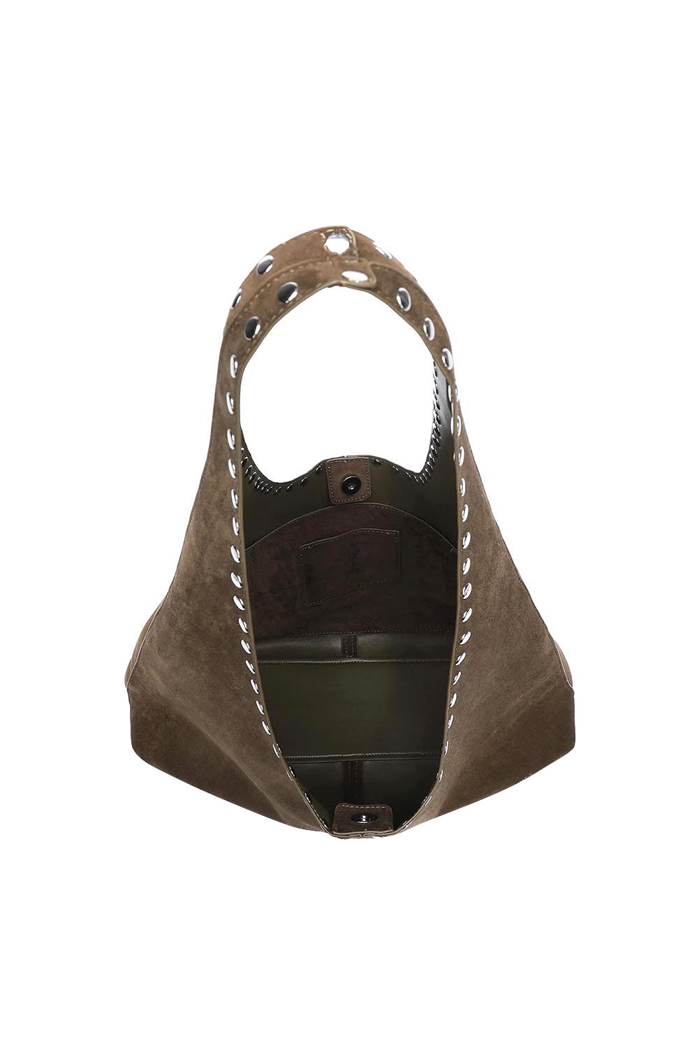 Hailey Suedette Shoulder Bag – Olive