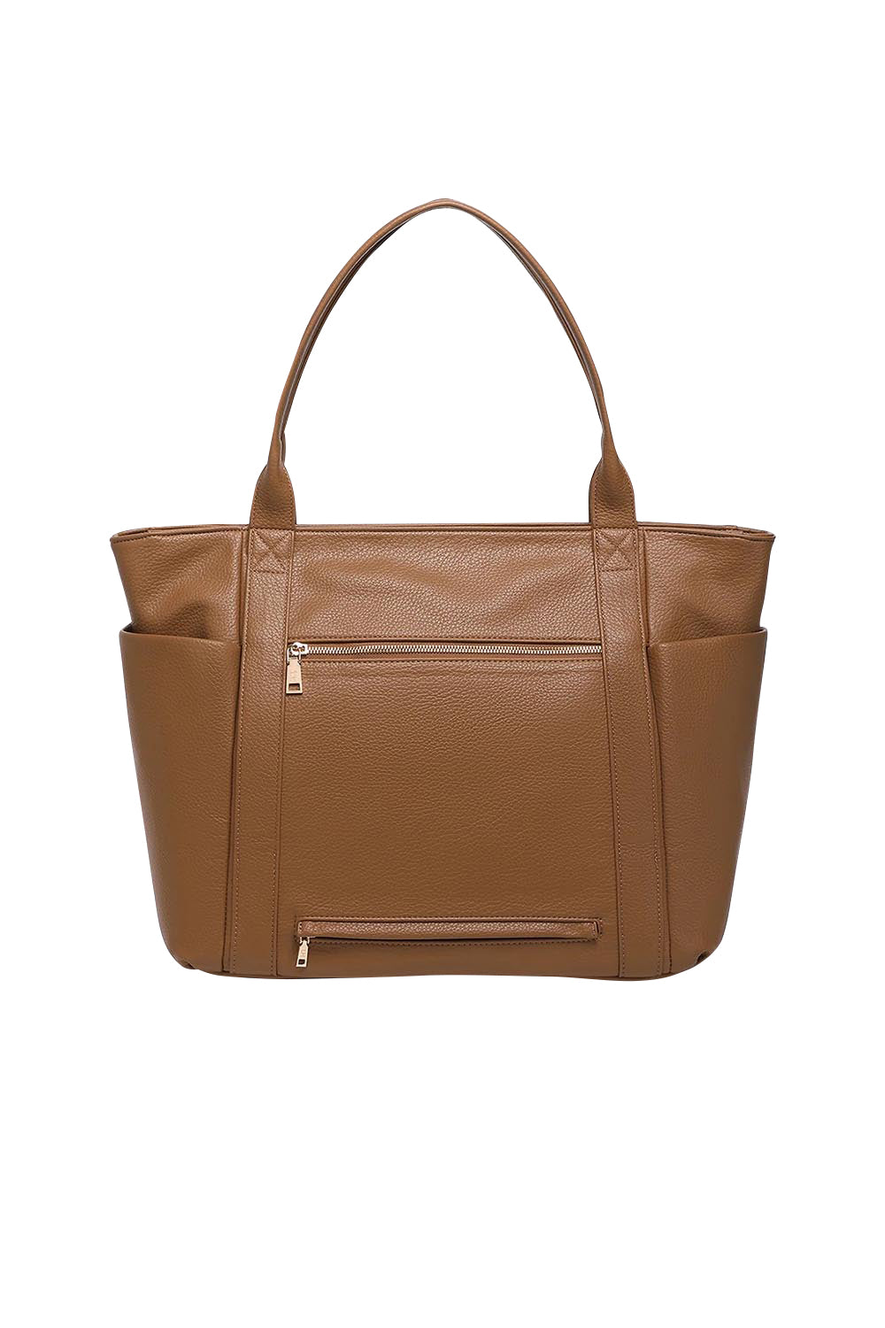 Product shot of the Chicago Tote Bag - Nutmeg in colour Nutmeg, from the back