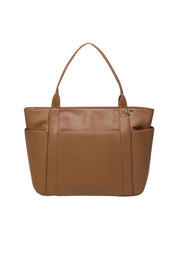 Product shot of the Chicago Tote Bag - Nutmeg in colour Nutmeg, showing detail