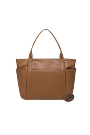 Product shot of the Chicago Tote Bag - Nutmeg in colour Nutmeg, from the front