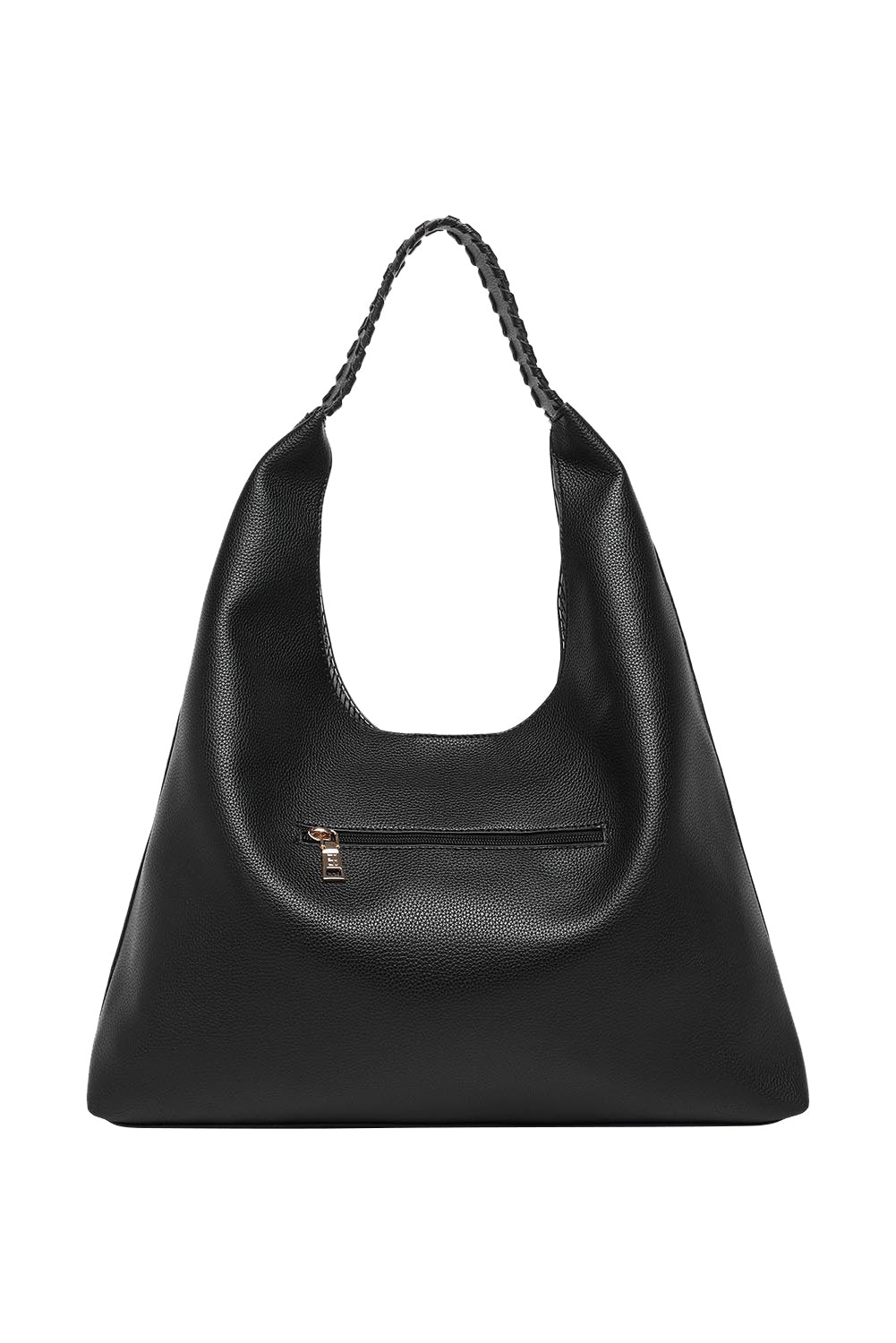Product shot of the Avery Shoulder Bag in colour Black (Black), from the back