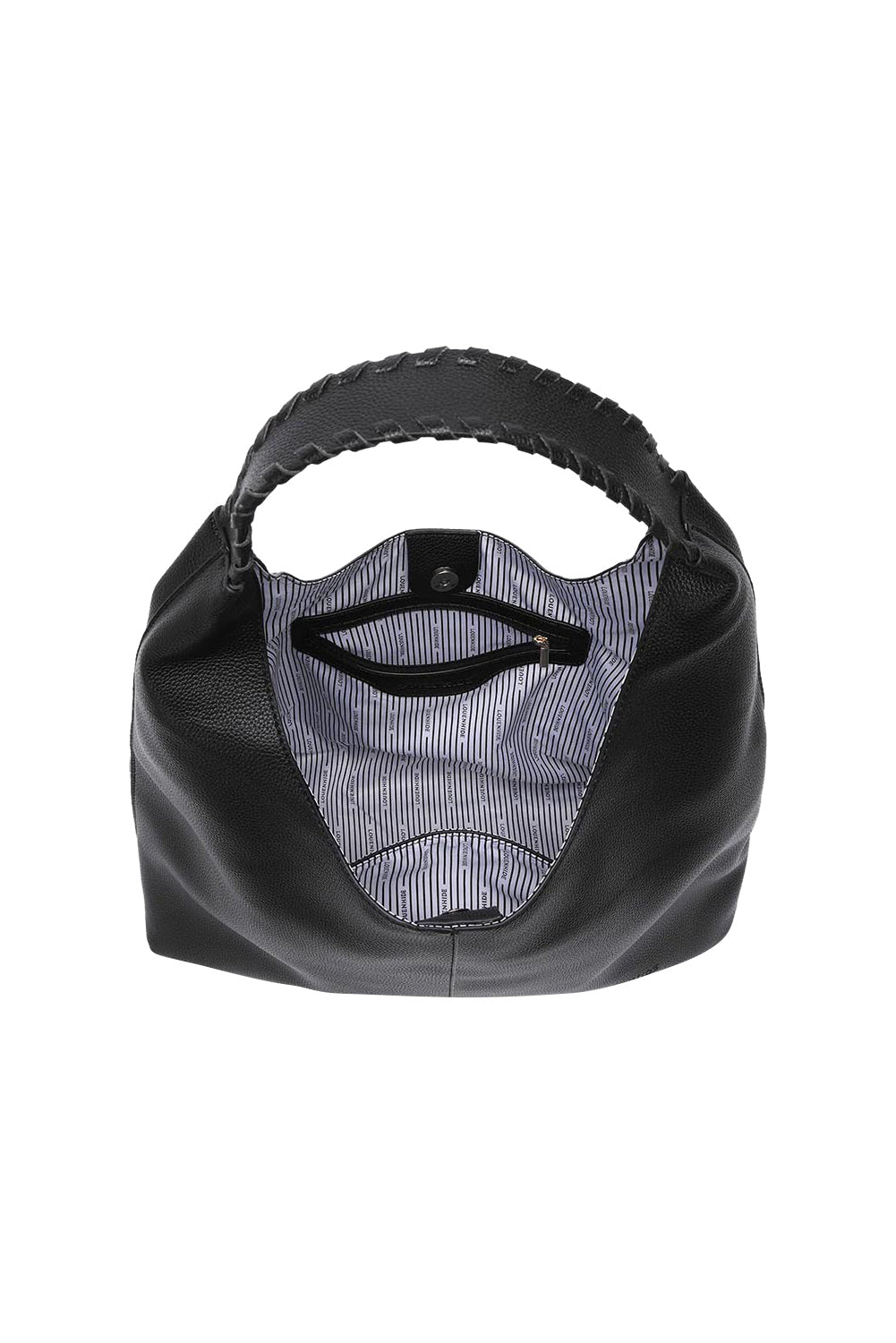 Product shot of the Avery Shoulder Bag in colour Black (Black), detail