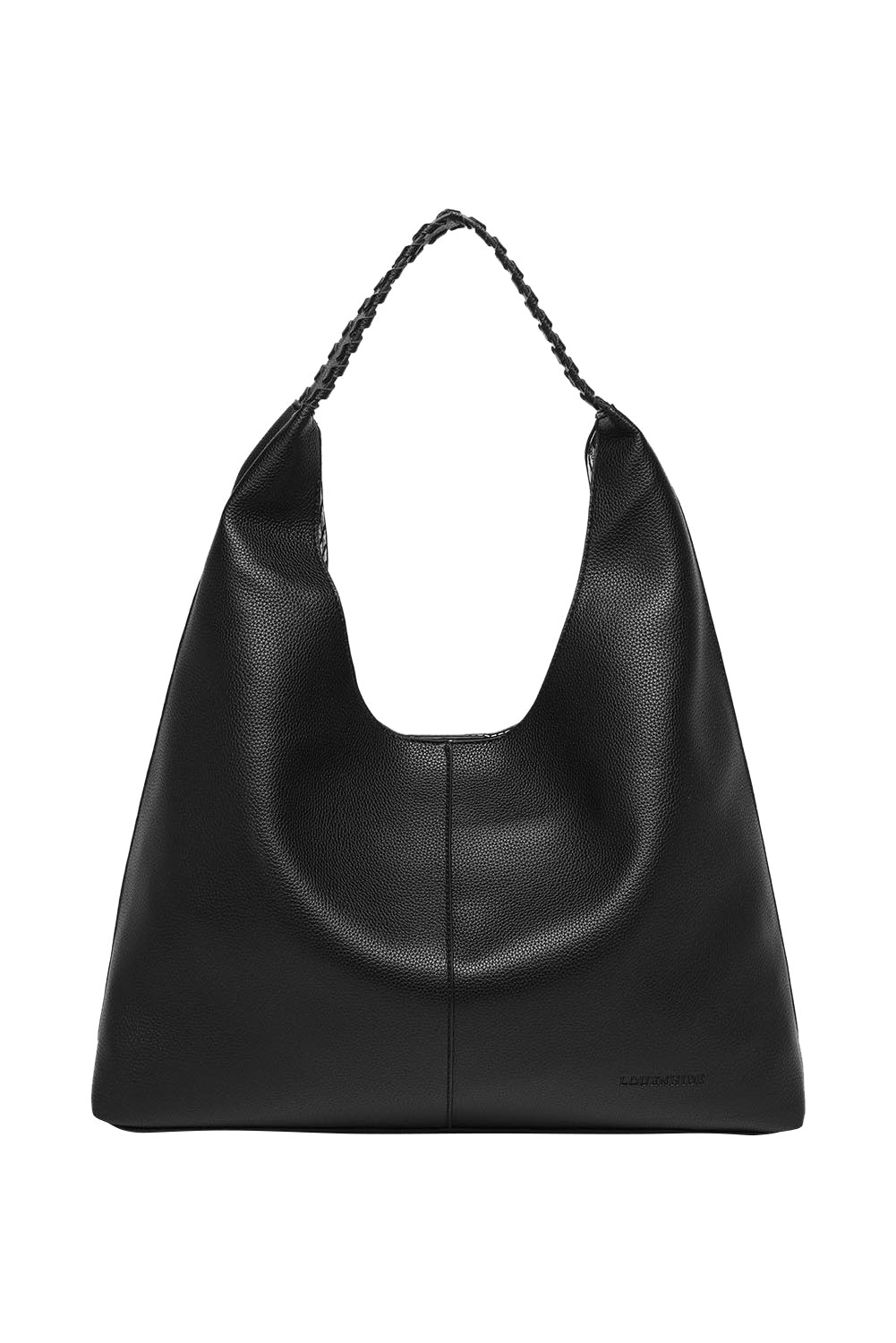 Product shot of the Avery Shoulder Bag in colour Black (Black), from the front