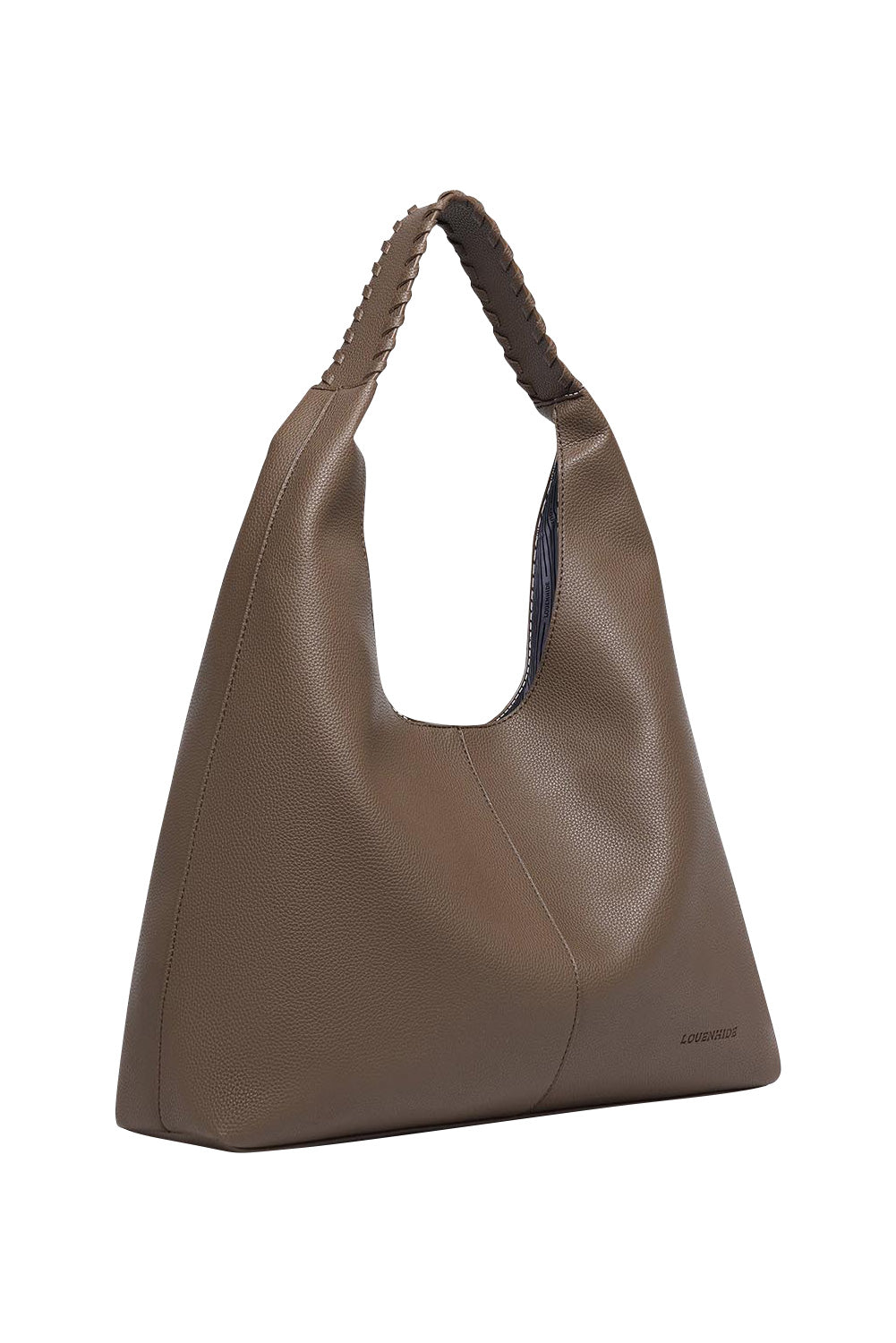 Product shot of the Avery Shoulder Bag in colour Mocha, detail