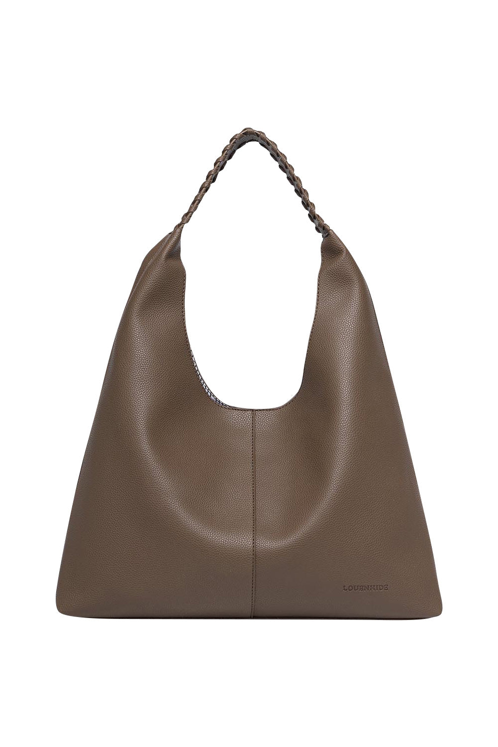 Product shot of the Avery Shoulder Bag in colour Mocha, from the front