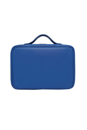 Product shot of the Georgie Toiletries Bag in colour OceanBlue (Blue), from the back