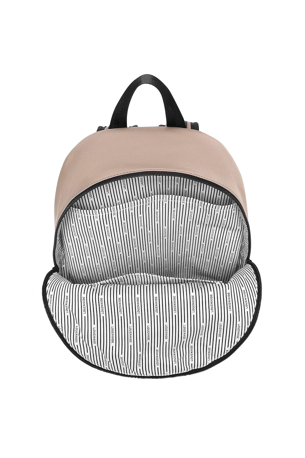 Product shot of the Carter Backpack in colour Mocha, detail