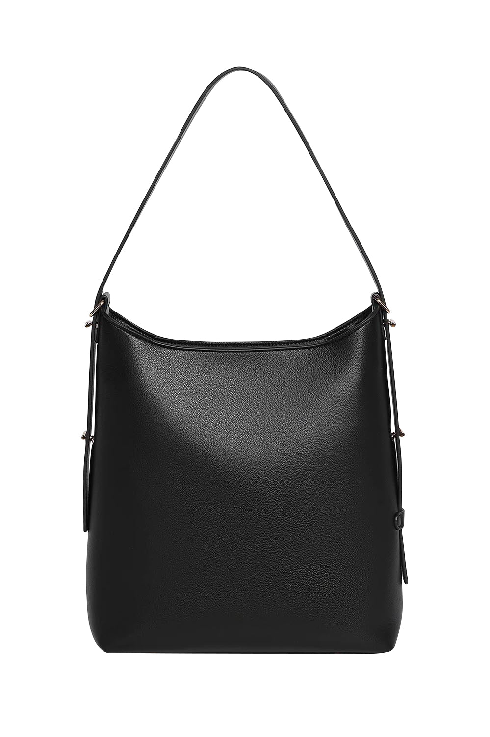 Product shot of the Audrey Shoulder Bag in colour Black (Black), from the back