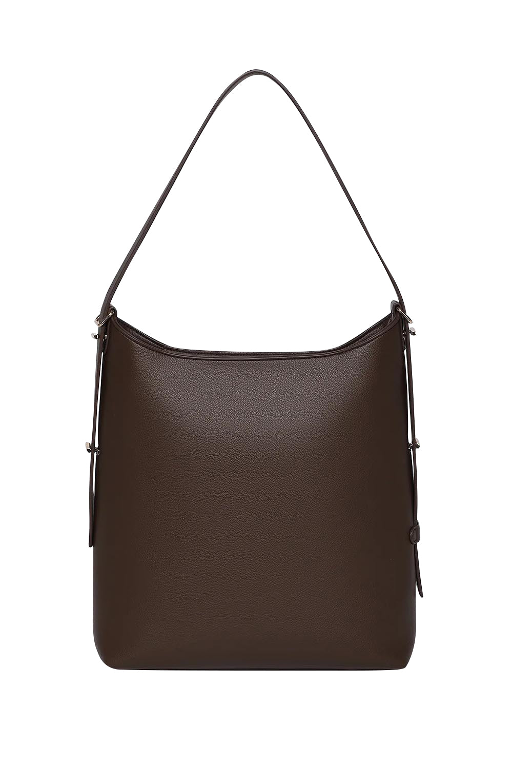 Product shot of the Audrey Shoulder Bag in colour Chocolate, from the back
