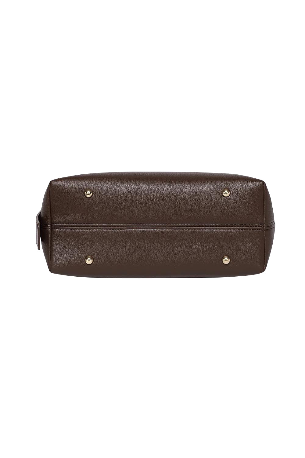 Product shot of the Audrey Shoulder Bag in colour Chocolate, detail