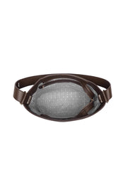 Product shot of the Audrey Shoulder Bag in colour Chocolate, detail