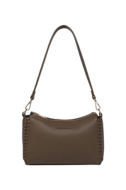 Product shot of the Dana Shoulder Bag in colour Mocha, from the front