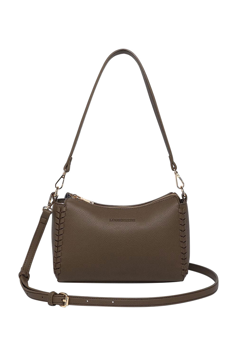 Product shot of the Dana Shoulder Bag in colour Mocha, from the front