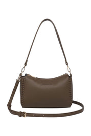 Product shot of the Dana Shoulder Bag in colour Mocha, from the front