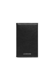 Product shot of the Venice Passport Wallet in colour Black (Black), from the front