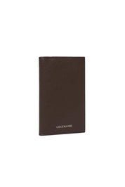 Product shot of the Venice Passport Wallet in colour Chocolate, detail