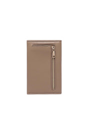 Product shot of the Venice Passport Wallet in colour Mocha, from the back