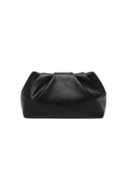 Product shot of the Naomi Convertible Clutch n Shoulder Bag in colour Black (Black), from the back