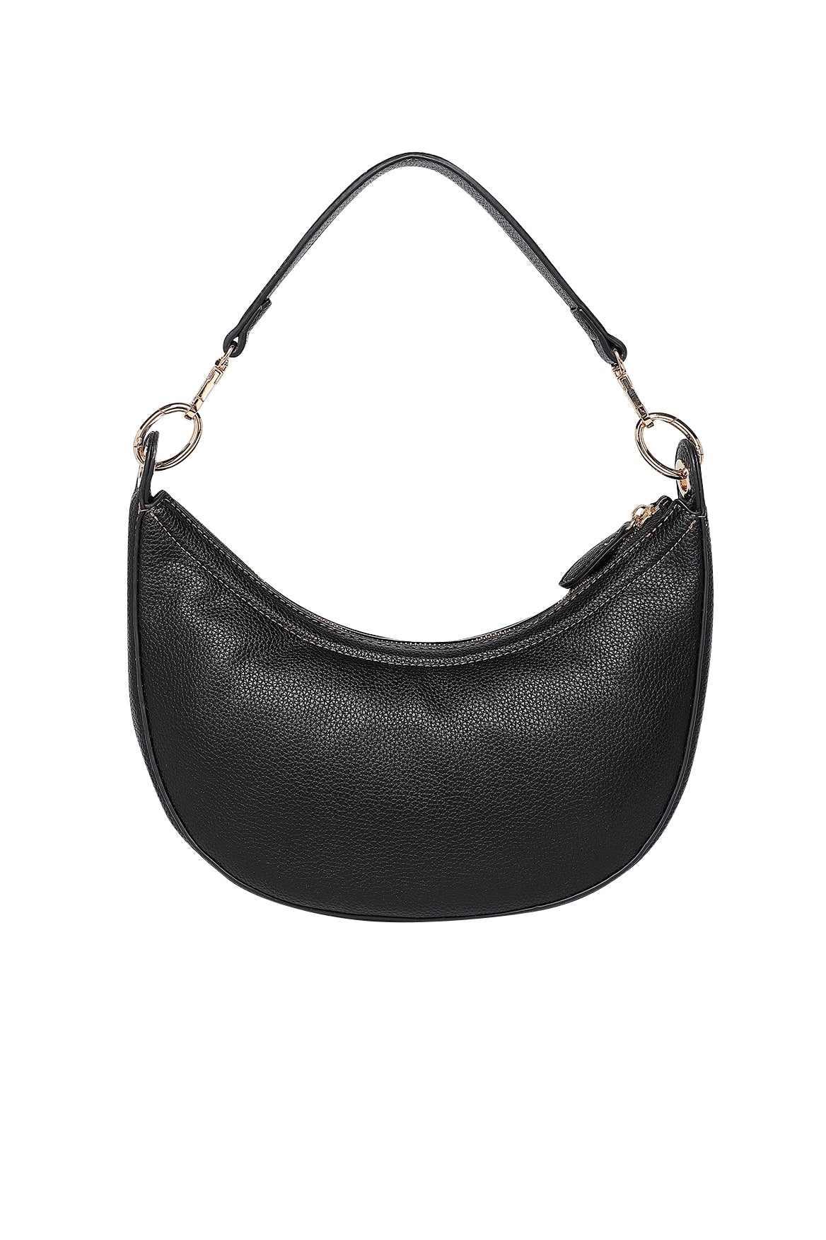Product shot of the Corfu Handbag in colour Black (Black), from the back