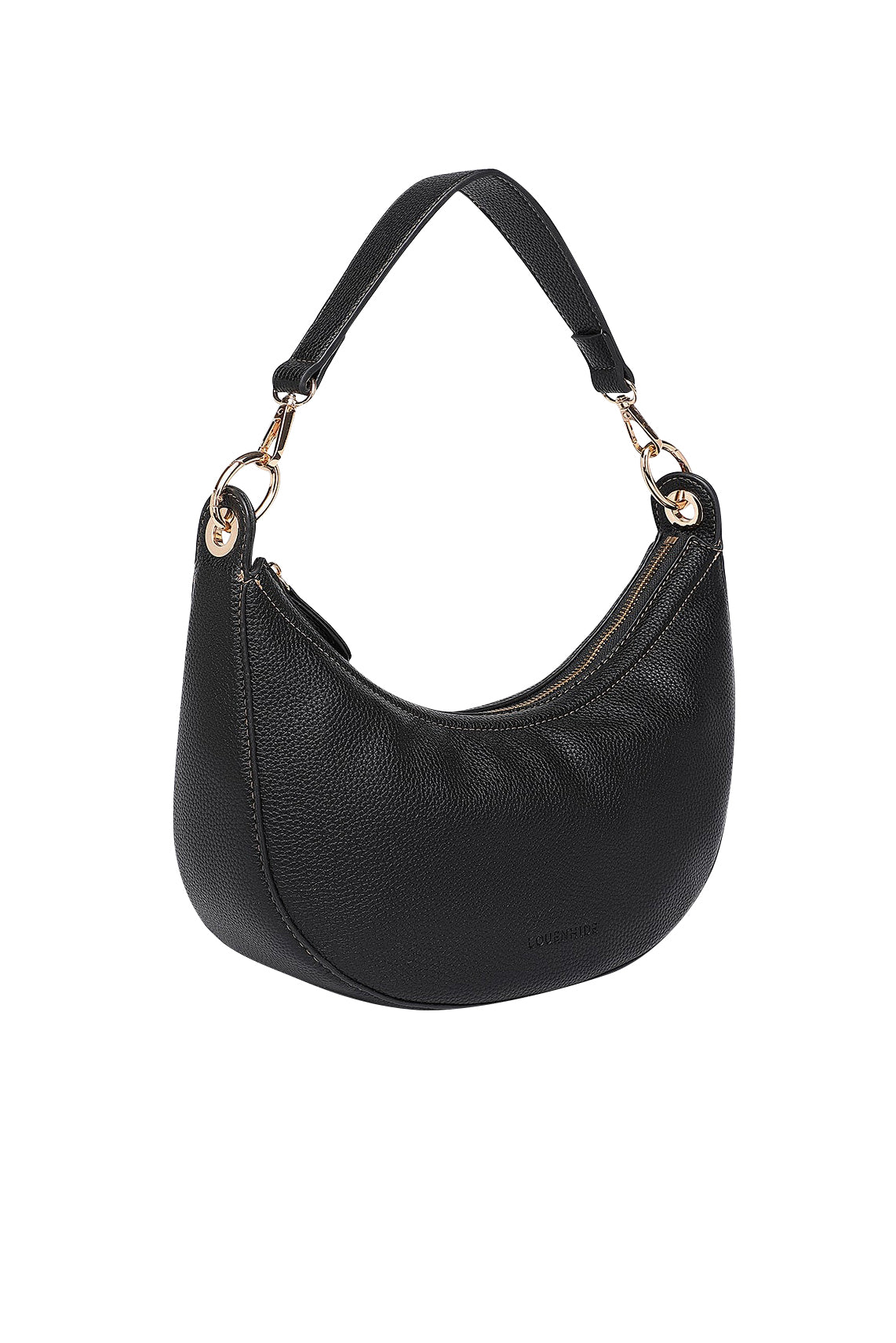 Product shot of the Corfu Handbag in colour Black (Black), detail