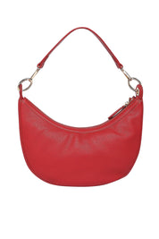 Product shot of the Corfu Handbag in colour Red (Red), from the back